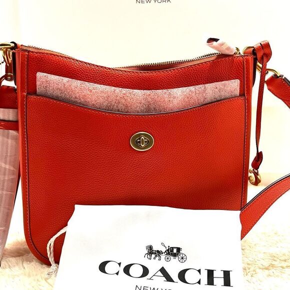 🔥SALE🎁NWT! Coach C8483 Chaise Crossbody Polished pebble leather Msrp:$295.00 - Picture 6 of 8